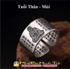 Nhẫn Phong Thủy Bát Nhã Tâm Kinh Cho Tuổi Thân - Tuổi Mùi ( Bạc Thái Cao Cấp) - anh 2