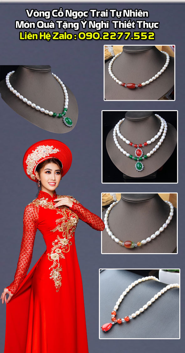 Quà Tặng - Vòng Cổ Mặc Áo Dài - Vòng Ngọc Trai
