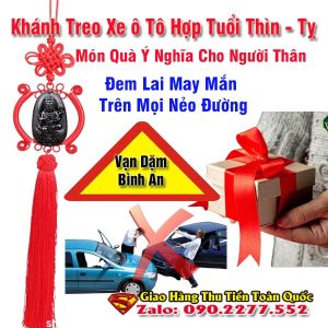 Khánh Treo Xe ô Tô - Phổ Hiền Bồ Tát _ Phật Bản Mệnh Tuổi Tỵ - Phong Thuỷ Hợp Tuổi Tỵ