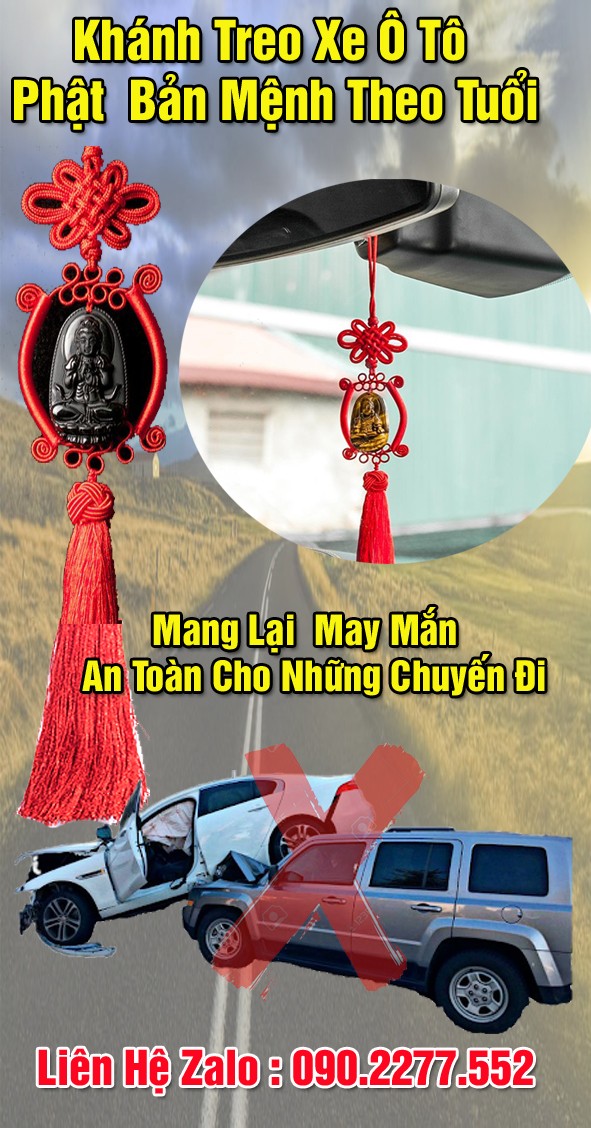 Khánh Treo Xe ô Tô - Phổ Hiền Bồ Tát _ Phật Bản Mệnh Tuổi Tỵ - Phong Thuỷ Hợp Tuổi Tỵ